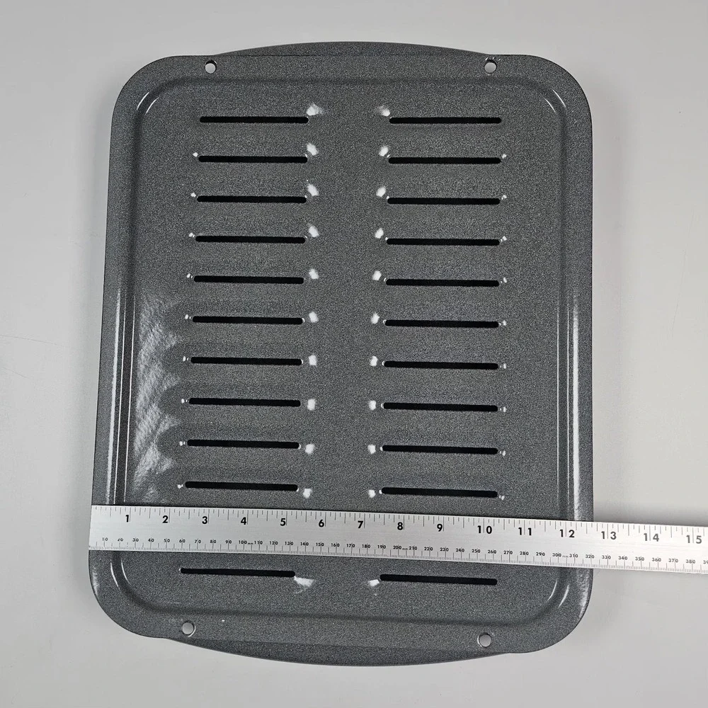 Broiler Pan‎ Set 13x16 Gray Porcelain Enamel Roasting Rack Tray NEW
